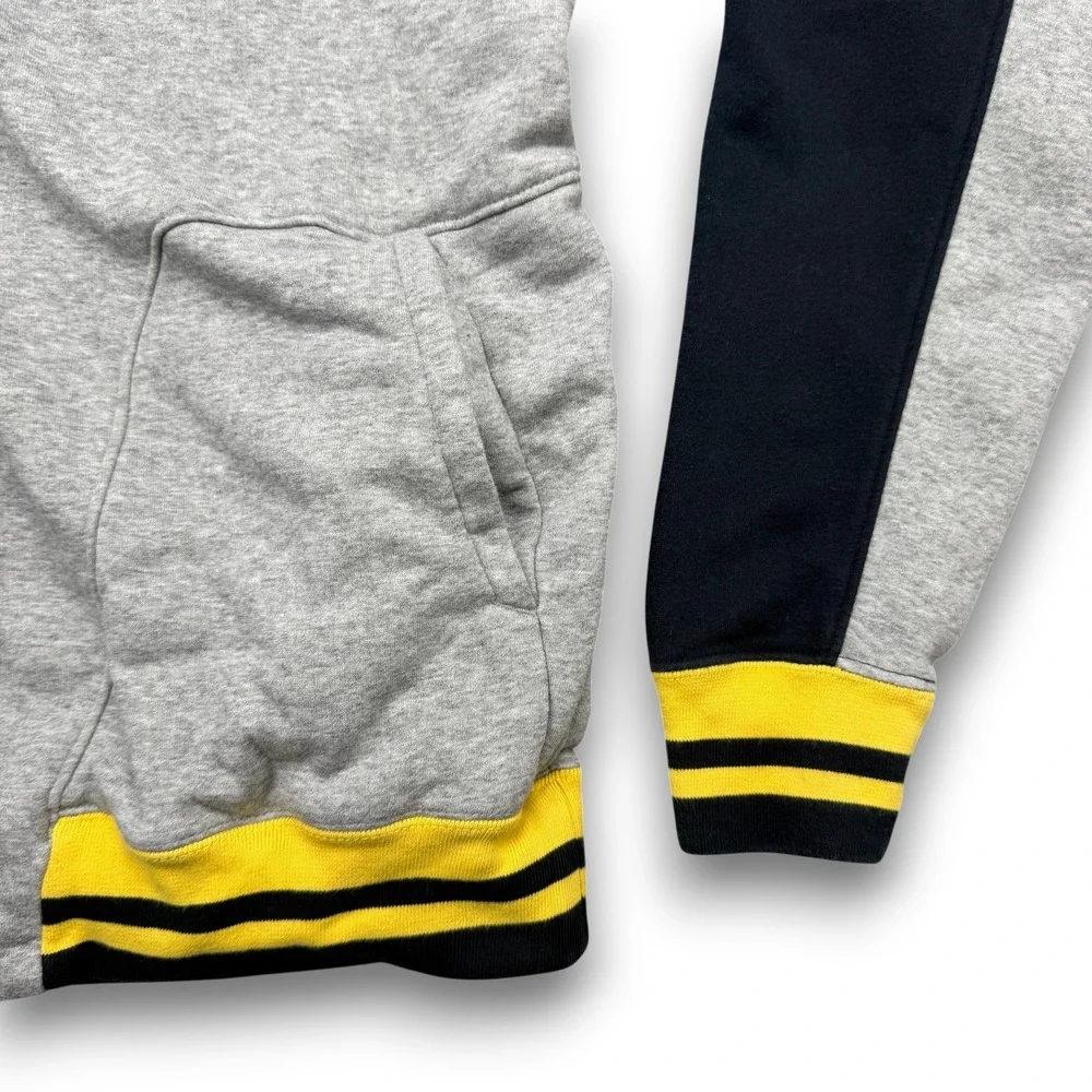 Jordan Snap Up Hoodie Mens XLT Gray‎ Black Yellow Colorblock Jumpman Logo